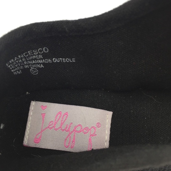 Jellypop Francesco Black Canvas Sneakers NWOB Sz 7 - Picture 7 of 7